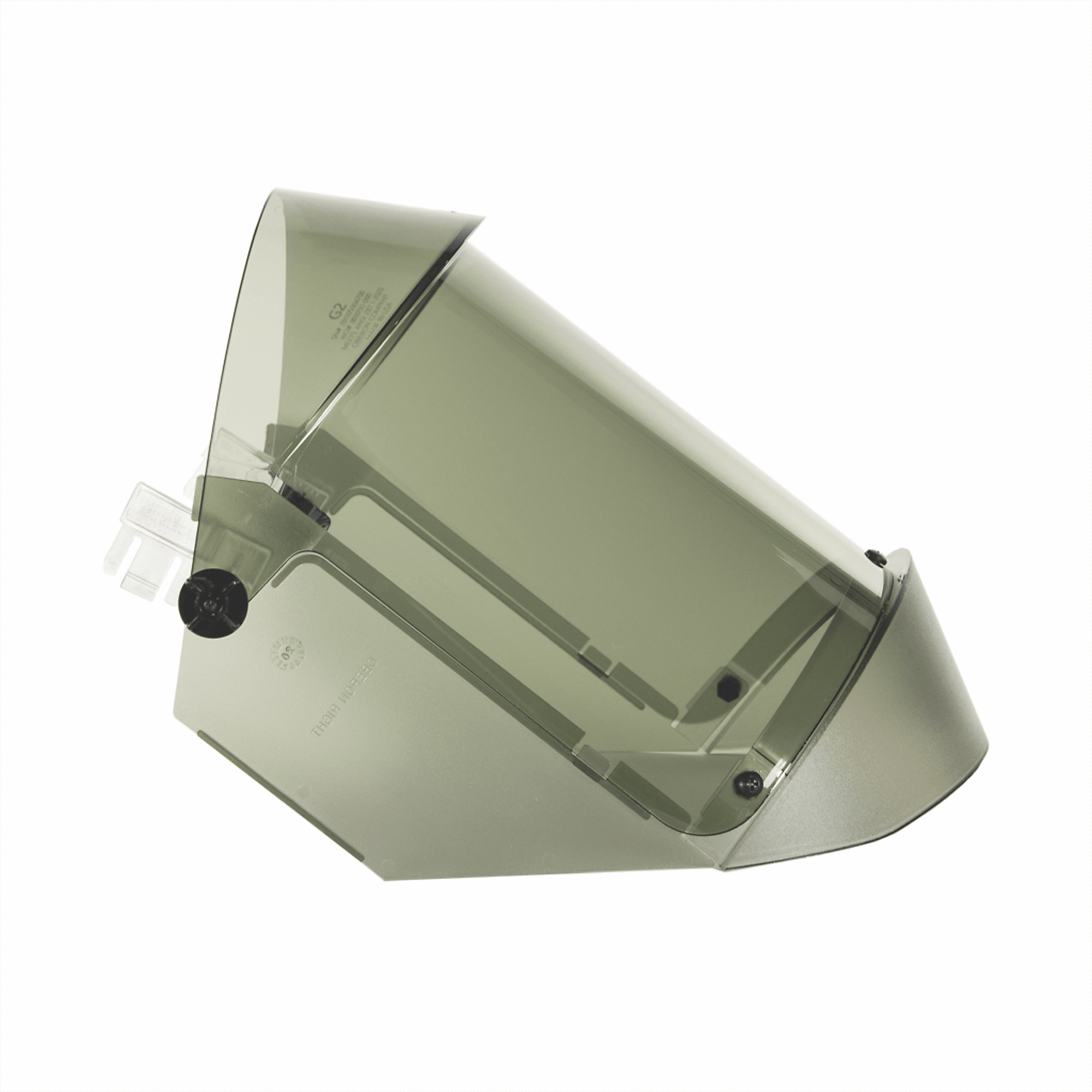 OBERON™ - Face Shield - Arc Flash - 30 Cal TCG™ - With Hard Hat Adapters - MSA V-Guard Hard Caps (Size Medium) - Lens Color: Clear Grey Anti-Fog - Model # 21AGR30AFA8+500
